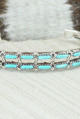 Turquoise & Sterling Silver Bracelet - Murray Hannaweeka