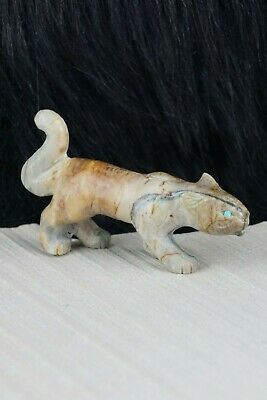 Mountain Lion Zuni Fetish Carving - Cody Nastacio - High Lonesome Trading