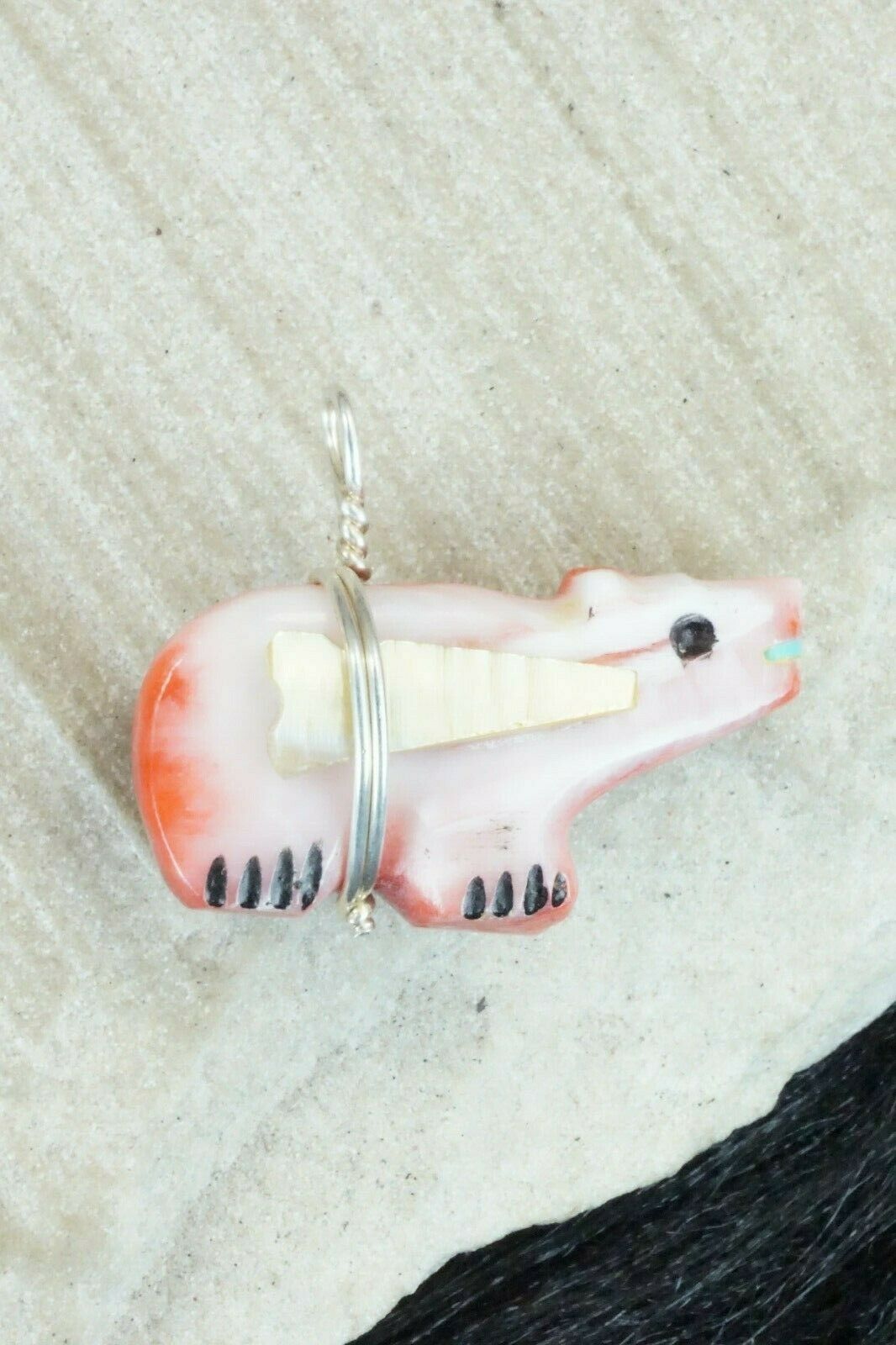 Spiny Oyster & Sterling Silver Pendant - Darrin Boone