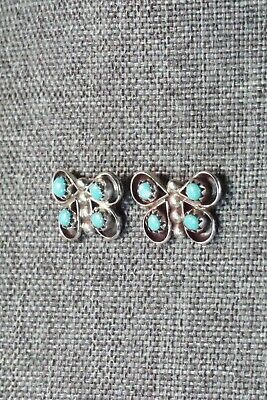 Turquoise & Sterling Silver Earrings - Gloria Lonasee - High Lonesome Trading