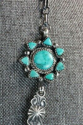 Turquoise & Sterling Silver Necklace - Annie Spencer - Navajo