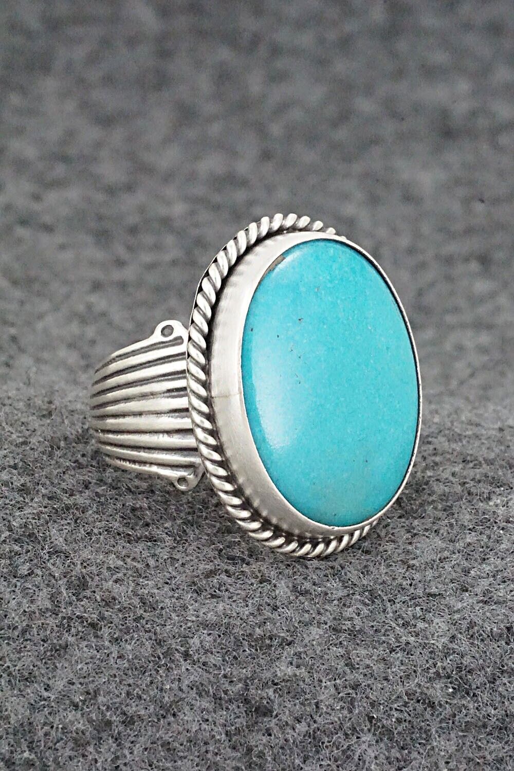Turquoise & Sterling Silver Ring - Samuel Yellowhair - Size 6