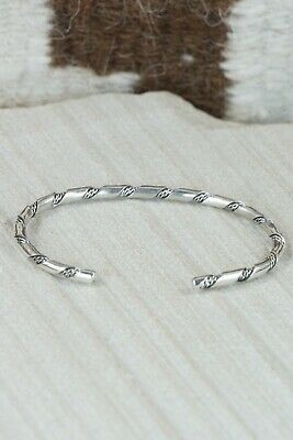 Navajo Sterling Silver Bracelet - Elaine Tahe