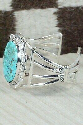 Turquoise & Sterling Silver Bracelet - Raymond Delgarito - High Lonesome Trading