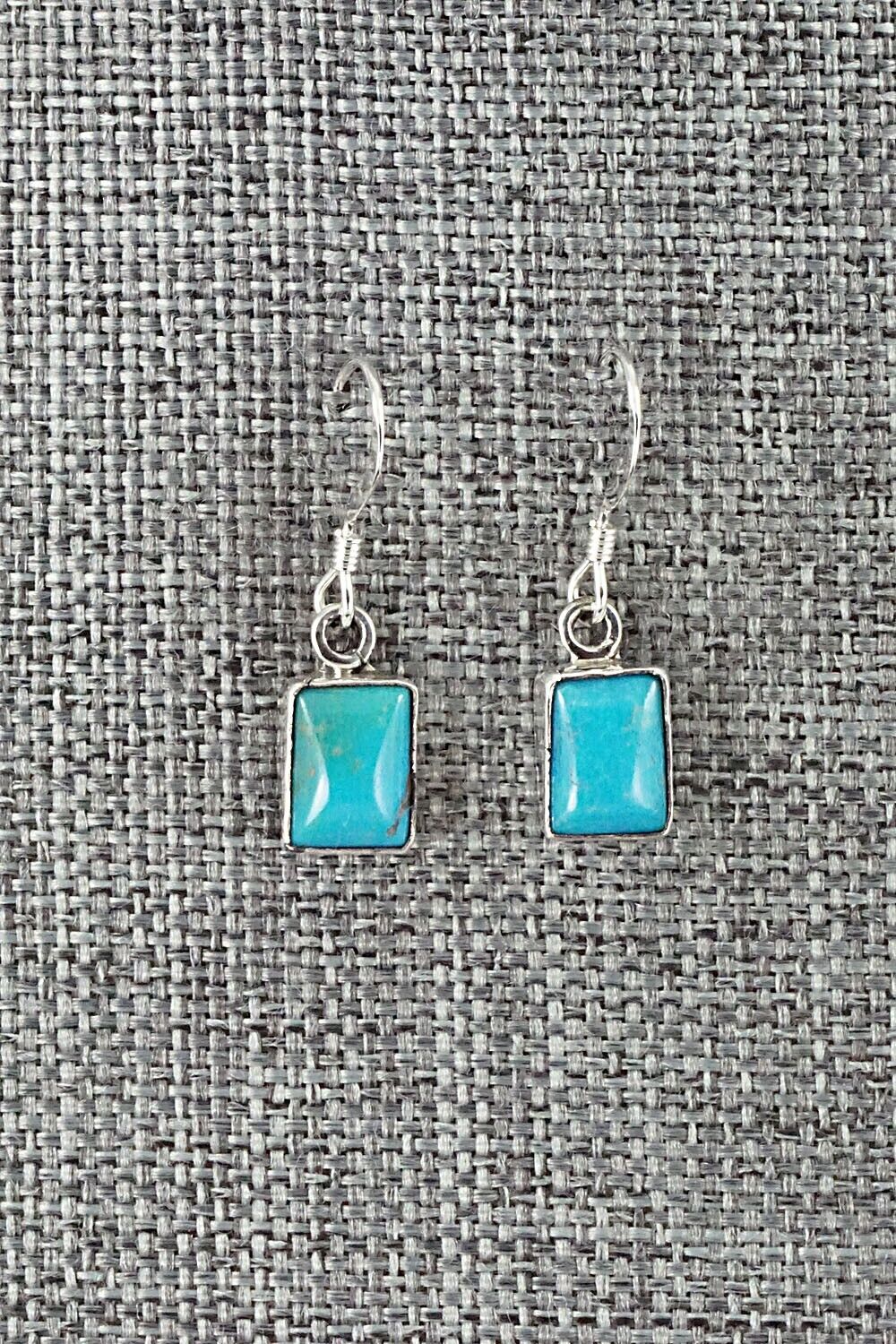 Turquoise & Sterling Silver Earrings - Lee Shorty