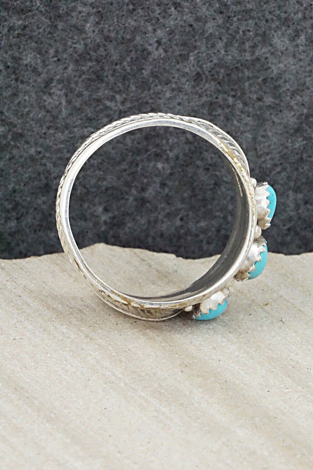 Turquoise and Sterling Silver Ring - Betty Begay - Size 13