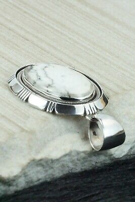 White Buffalo & Sterling Silver Pendant - Wydell Billie