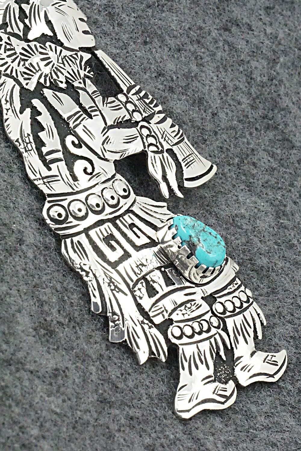 Turquoise & Sterling Silver Pendant - Richard Singer