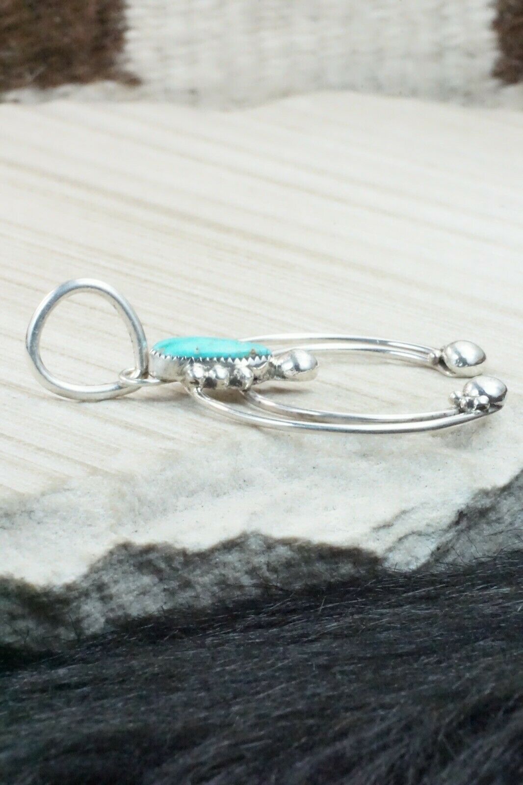 Turquoise & Sterling Silver Pendant - Priscilla Reeder