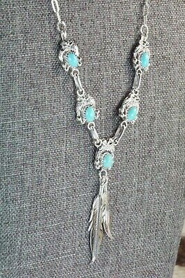 Turquoise & Sterling Silver Necklace - Verley Betone