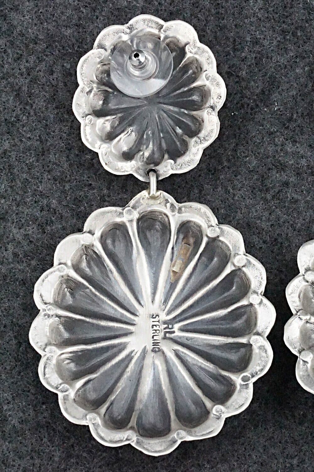 Coral & Sterling Silver Earrings - Rita Lee