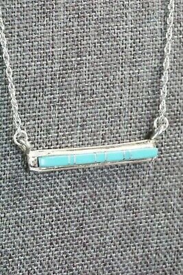 Turquoise & Sterling Silver Necklace - Rolanda Natachu