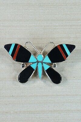 Multi Stone and Sterling Silver Pendant & Pin - Angus Ahiyite