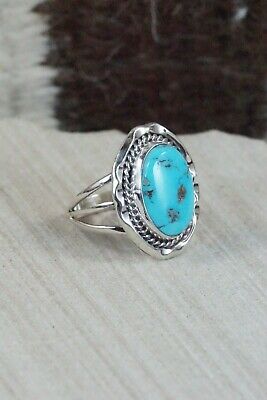 Turquoise & Sterling Silver Ring - Samuel Yellowhair - 7.5