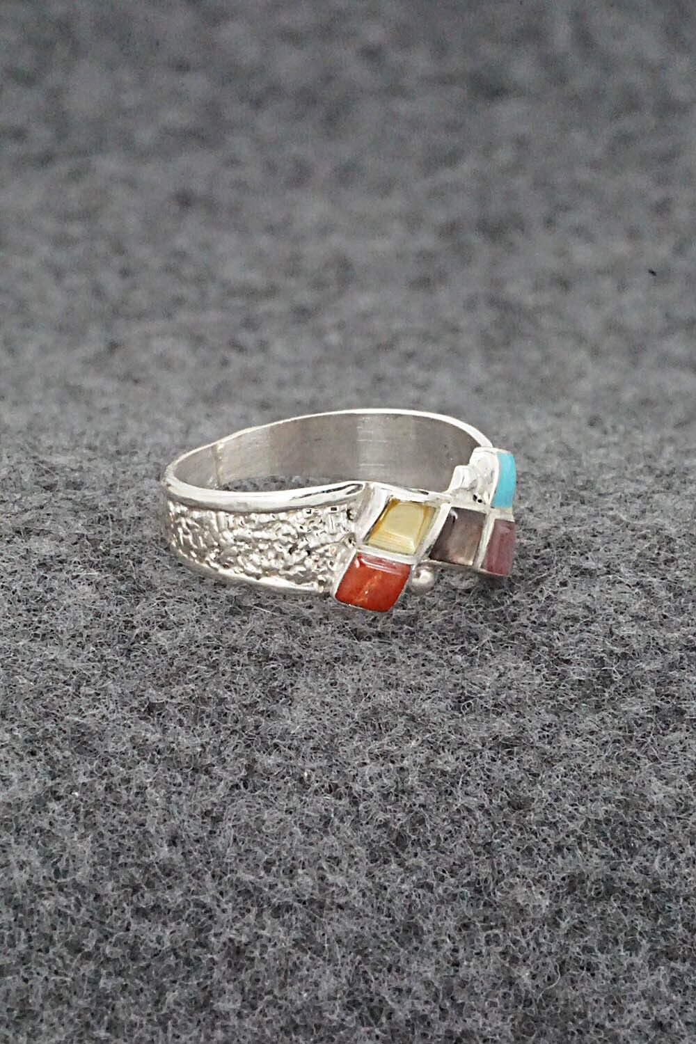 Multi Stone & Sterling Silver Ring - Bonnie Quam - Size 7