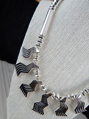 Navajo Sterling Silver Necklace - Mary Tom - High Lonesome Trading