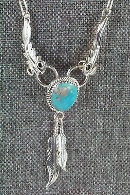 Turquoise & Sterling Silver Necklace - Lee Shorty