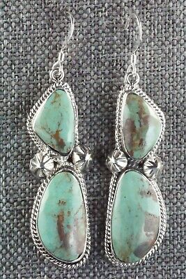 Turquoise & Sterling Silver Earrings - Lee Shorty