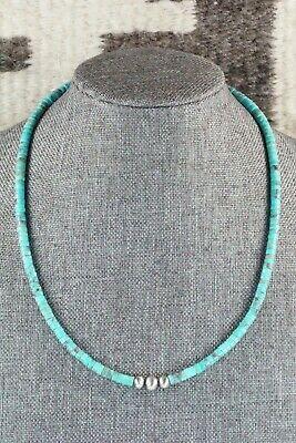 Turquoise & Sterling Silver Necklace - Navajo - High Lonesome Trading