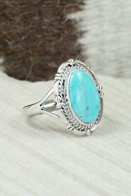 Turquoise & Sterling Silver Ring - Daniel Benally - Size 10