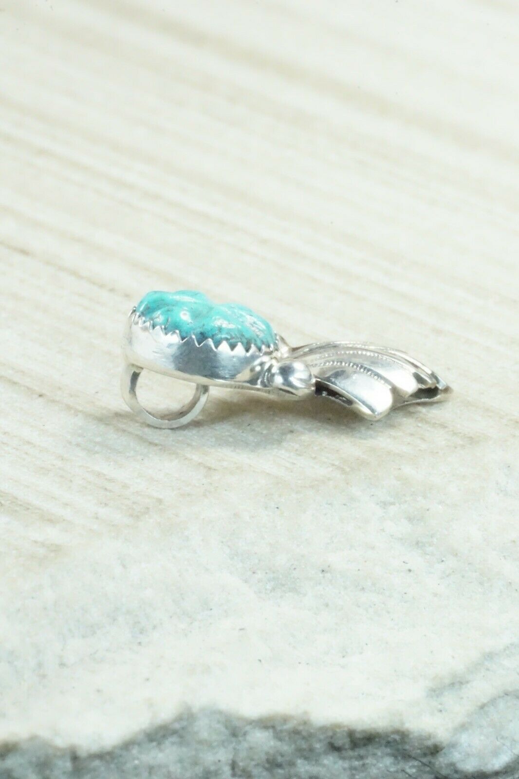 Turquoise & Sterling Silver Pendant - Lyolita Tsattie
