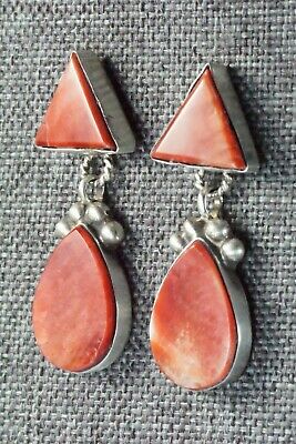 Spiny Oyster and Sterling Silver Earrings - Selina Warner