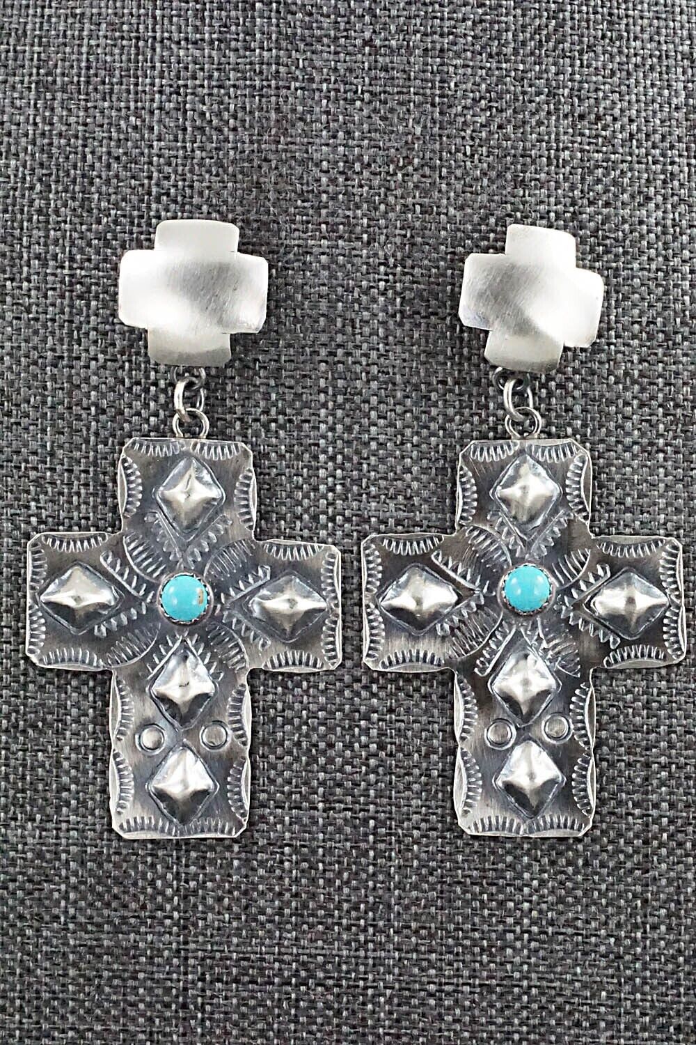 Turquoise & Sterling Silver Earrings - Gabrielle Yazzie