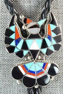 Multi Stone & Sterling Silver Bolo Tie - Delwin Gasper