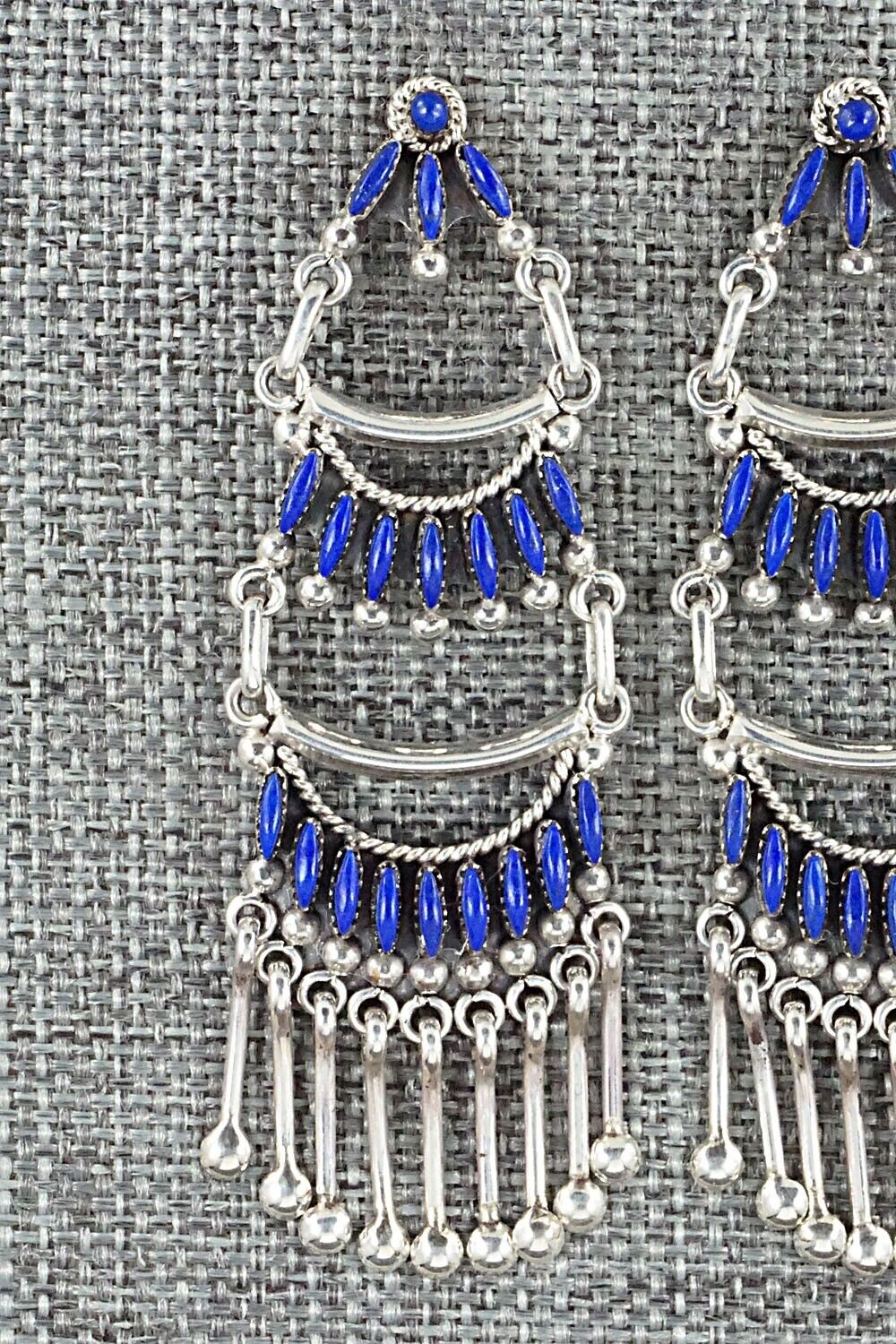 Lapis & Sterling Silver Earrings - Stewart Nakatewa