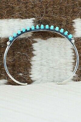 Zuni Turquoise & Sterling Silver Bracelet - Fredrick & Denise Siutza