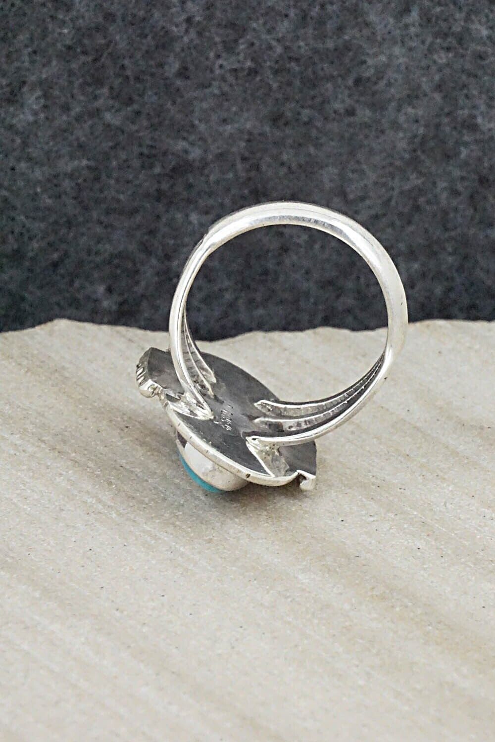 Turquoise & Sterling Silver Ring - Samuel Yellowhair - Size 5.75