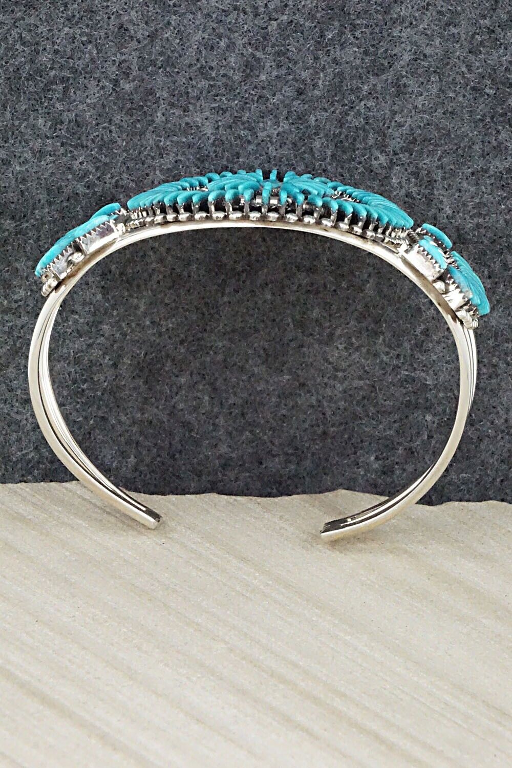 Turquoise & Sterling Silver Bracelet - Edmund Cooeyate