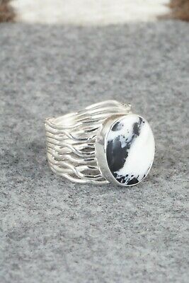 White Buffalo & Sterling Silver Ring - Murphy Platero - Size 7.5
