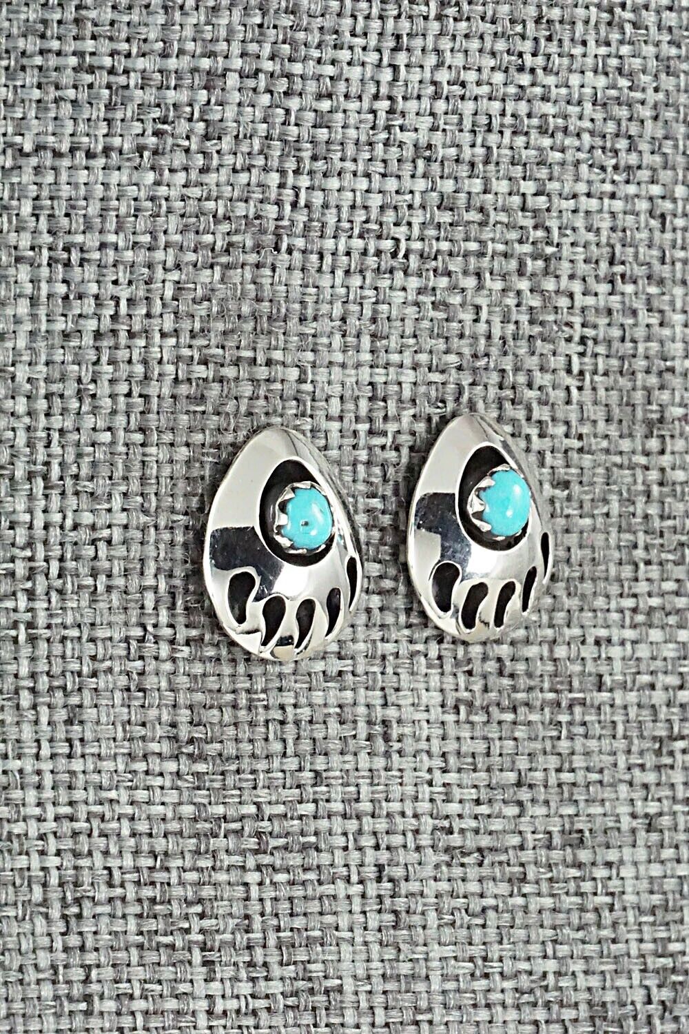 Turquoise & Sterling Silver Earrings - Gaynell Parker