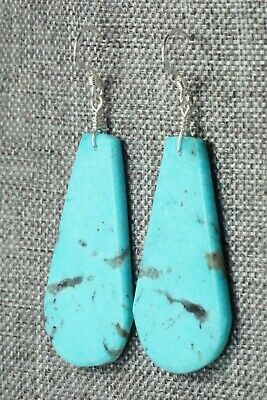 Turquoise & Sterling Silver Earrings - Lupe Lovato
