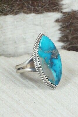 Turquoise and Sterling Silver Ring - Selina Warner - Size 6.75