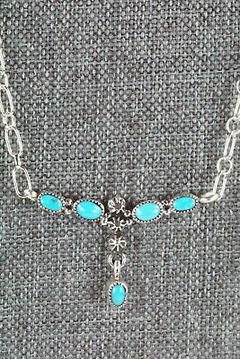 Turquoise & Sterling Silver Necklace - Loretta Smith