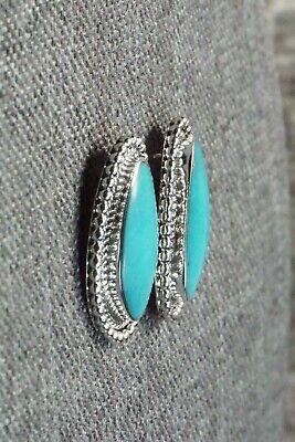 Turquoise & Sterling Silver Earrings - Verley Betone - High Lonesome Trading
