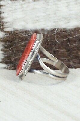 Spiny Oyster and Sterling Silver Ring - Selina Warner - Size 8