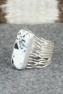 White Buffalo & Sterling Silver Ring - Murphy Platero - Size 10.25