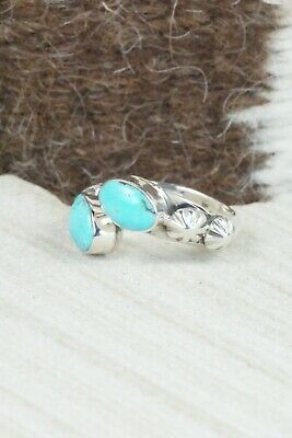 Turquoise & Sterling Silver Ring - Freida Martinez - Size 3.5