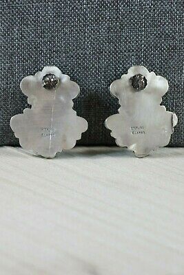 Navajo Turquoise and Sterling Silver Earrings - Edison Largo - High Lonesome Trading