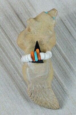 Badger Zuni Fetish Carving - Donovan Laiwakete - High Lonesome Trading