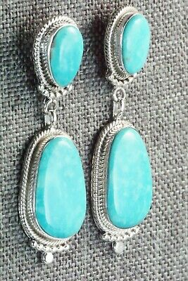 Turquoise & Sterling Silver Earrings - Verley Betone