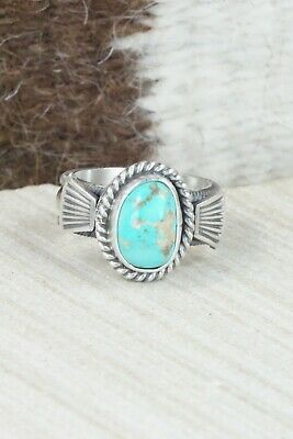 Turquoise and Sterling Silver Ring - Michael Calladitto - Size 6.75