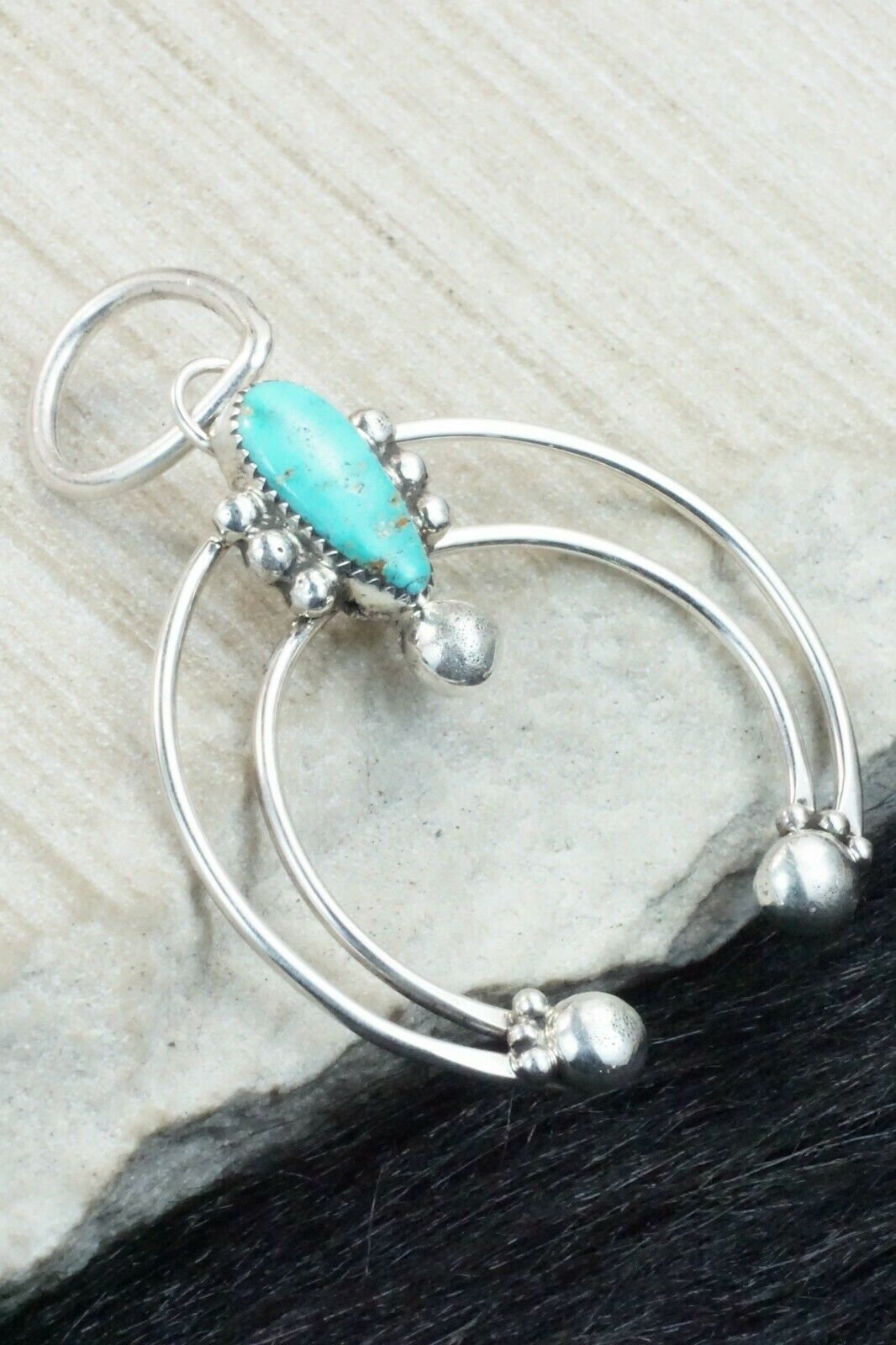 Turquoise & Sterling Silver Pendant - Priscilla Reeder