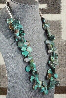 Turquoise & Sterling Silver Necklace - Navajo