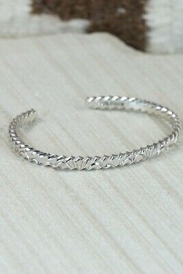 Navajo Sterling Silver Bangle Cuff - Elaine Tahe