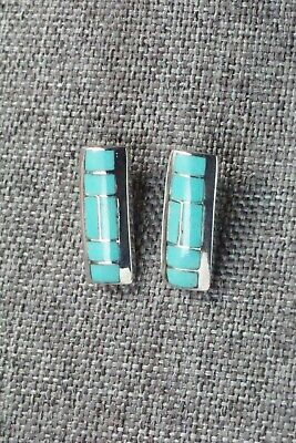 Turquoise & Sterling Silver Earrings - Glendis Tsadiasi