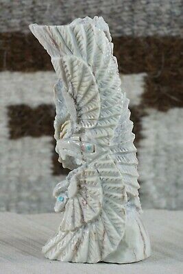 Eagle Zuni Fetish Carving - Jerrold Lahaleon - High Lonesome Trading